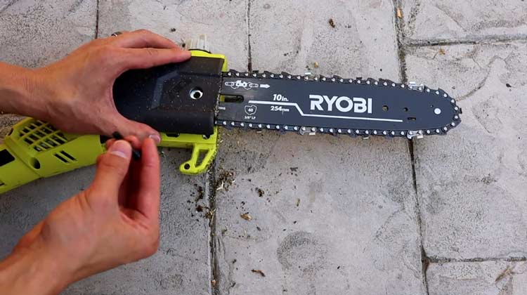 Reassemble the Ryobi pole saw step by step